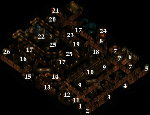 Temple dungeon level 1 map