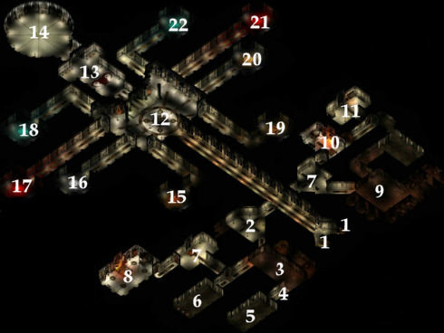 Temple dungeon level 4 map