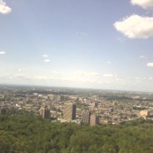 Montréal's view (west sector). Picture took on the top of the Mount Royal (Montréal's highest point, and also the origin of its name)