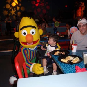 Lunch with the Sesame Street characters