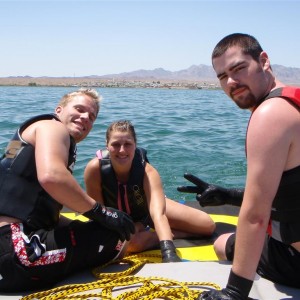 Lake Havasu - Memorial Day Weekend 2008
Getting ready to go tubing with Brian and Jenna